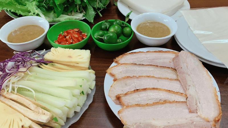 Bánh tráng cuốn thịt heo Đà Nẵng