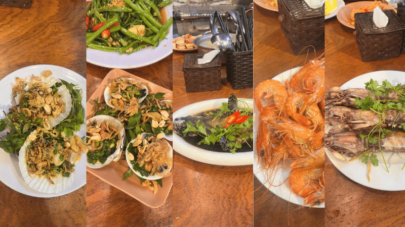 hải sản tươi sống tại quán hải sản Đà Nẵng