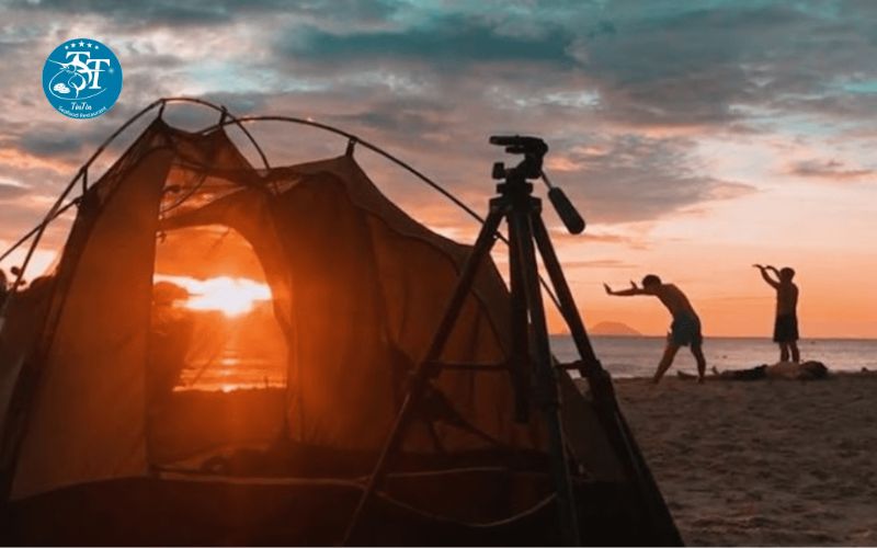 bien da nang ve dem cam trai